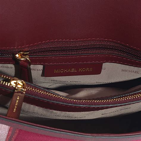 michael kors burgundy nylon purse|Michael Kors maroon bag.